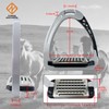 THREE ARCHERS Side Opening Safety Stirrups for Adults,4.7”Anti-Slip Grated Tread