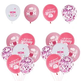 21 palloncini in lattice per la festa della mamma, palloncini in lattice rosa da 12 pollici, palloncini in lattice bianco e rosa, la felicità è una mamma come te, decorazioni per la festa della mamma