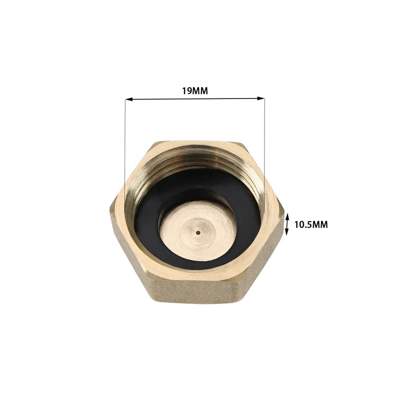 eMagTech 4 Pieces 1/2 Inch Brass Hex Blanking Plugs with