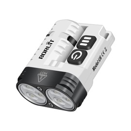 BORUIT U6 Small Flashlights Powerful, Super Bright Mini EDC Flashlight USB C Rechargeable Led Pocket Clip Flash Light with Keychain, Magnetic, Lanyard, IP68 Waterproof