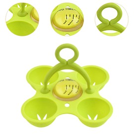 Folpus Egg Timer Egg Boiler Timer,Kitchen Accessories Compact Lightweight Sturdy with Egg Holder for Boiling Hard Medium Soft Eggs, Light Green
