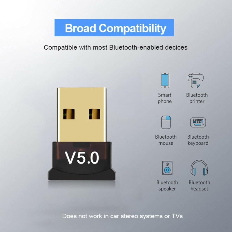 Nano USB Bluetooth 5.0 Dongle Adapter for Long Range Bluetooth