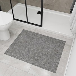 Ottomanson 1'10" x 4' Ultra-Thin Entryway Rug - Durable Non-Slip Mat for High-Traffic Areas - Fits Under Doors for Easy Entry - Ideal for Front Door, Hallway, Kitchen, Bathroom & Mudroom, Gray