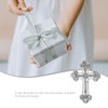 Abaodam Rhinestone Cross Brooch Pin for Women and Men Diamond-in