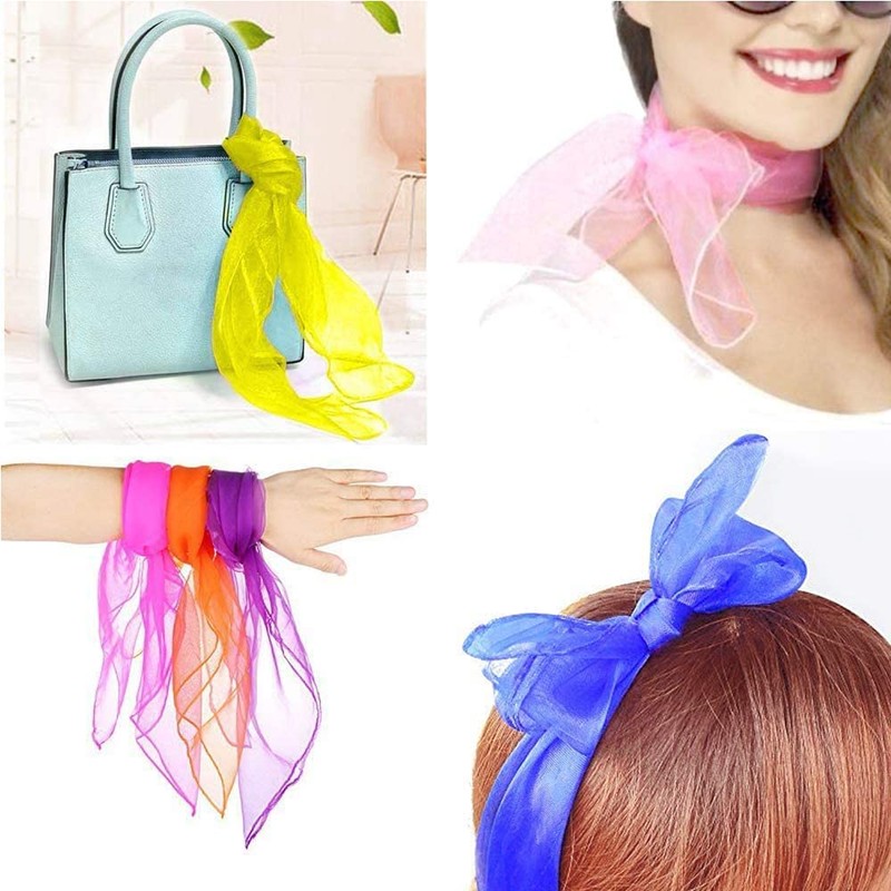 Samcos Chiffon Juggling Silk Scarves 10 Colors 20 Pieces Kindergarten