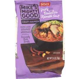 Mikes Mighty Good, Ramen Tonkotsu Pork Spicy Pillow Pack, 2.4 Ounce