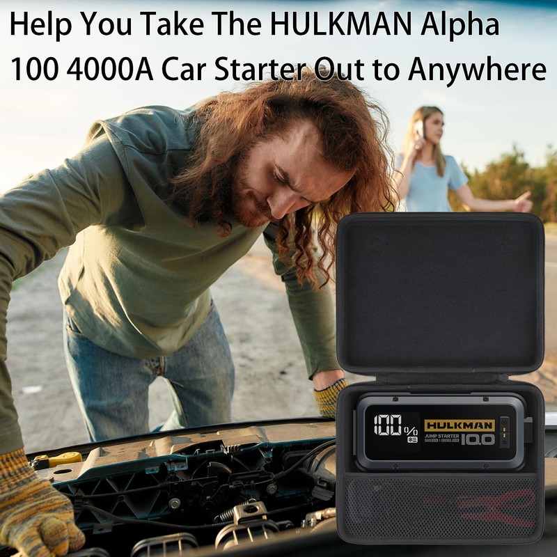 Replacement for HULKMAN Alpha100 Jump Starter Hard Carrying Case by