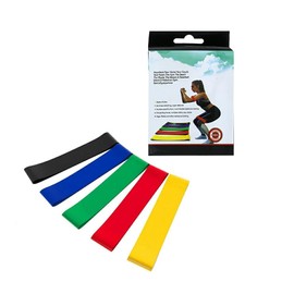 Genérico Bandas Elásticas de Resistencia para Ejercicio, Set de 5, Multicolor, para Yoga, Pilates, Fitness