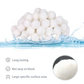 LOMYLM Filter Balls for Pool Sand Filter Systems, 700 g Filter Ball for Swimming Pool Filter Pump Aquarium Sand Filter, Pool Cleaning Accessories, Replace 25 kg Filter Sand (White)
