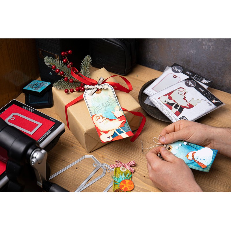 Sizzix Thinlits Die Set 6PK Retro Santa by Tim Holtz