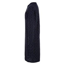 Men's Nightdress 1/1 Sleeve with Chest Pocket Long Sleeve, navy