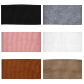 Pack of 6 Elastic Hair Bands, Wide Stretchy Women's Fashionable Headband, 8.8 cm Boho Soft Headband, Wide Headbands for Women, Yoga Hair Band, Women's Wide, Hair Bands for Sports, Fitness, Running