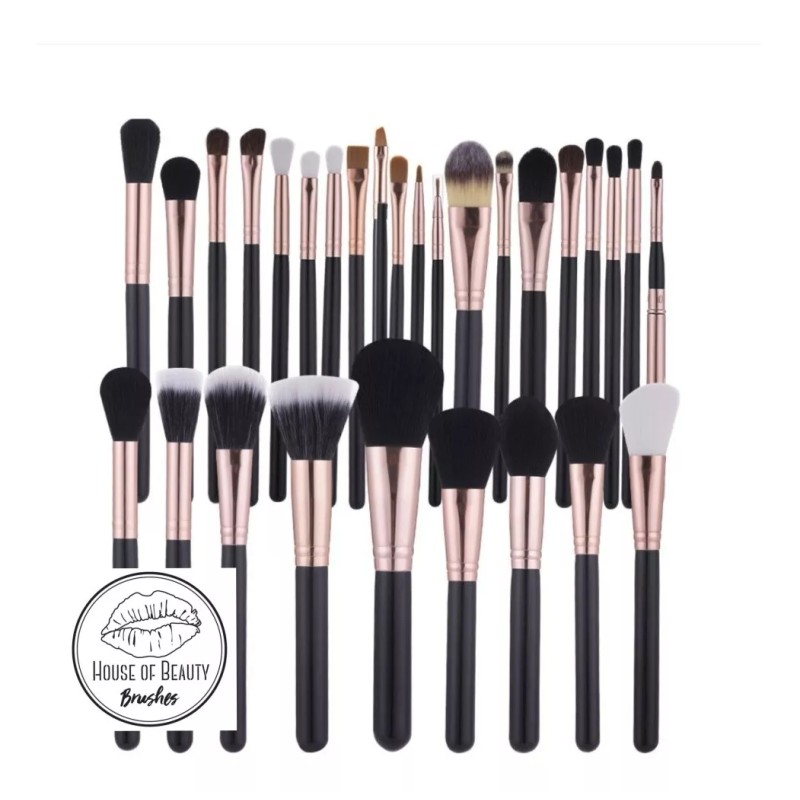 House of Beauty Kit Brochas Maquillaje Profesional 29 Pza Set