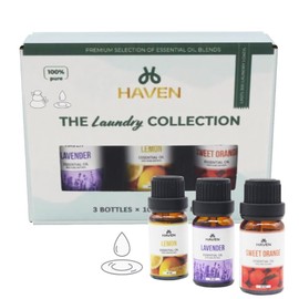 Essential Oil Set for Laundry | 100% Pure Therapeutic Grade Oils | Ideal for Wool Dryer Balls & Oil Diffusers | Includes Lavender, Lemon, Sweet Orange | Eco-Friendly Aromatherapy Gift Set