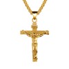 UMtrade Catholic Jesus Christ on INRI Cross Pendant Stainless Steel