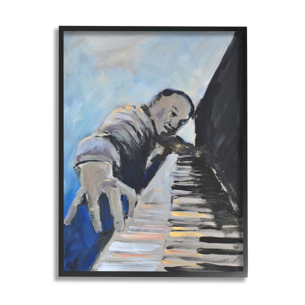 Stupell Industries Piano Player Blues Musician Expressive Painting, Designed by