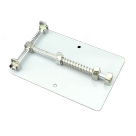 feedal Universal PCB Holder - Jig Fixture Clamp Reparing Tool - Soldering Kit - Stainless Steel - Motherboard PCB Circuit Board Holder -for IC Grooves Soldering Repairing 12 x 8cm