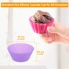54 Pack Silicone Muffin Cups, Selizo Silicone Cupcake Baking Cups