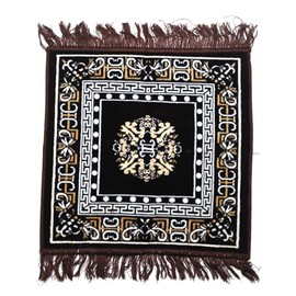 ASHIRWAD Puja Aasan - Alfombra de terciopelo de lana Pooja Aassan Aassan para meditación (café-4)