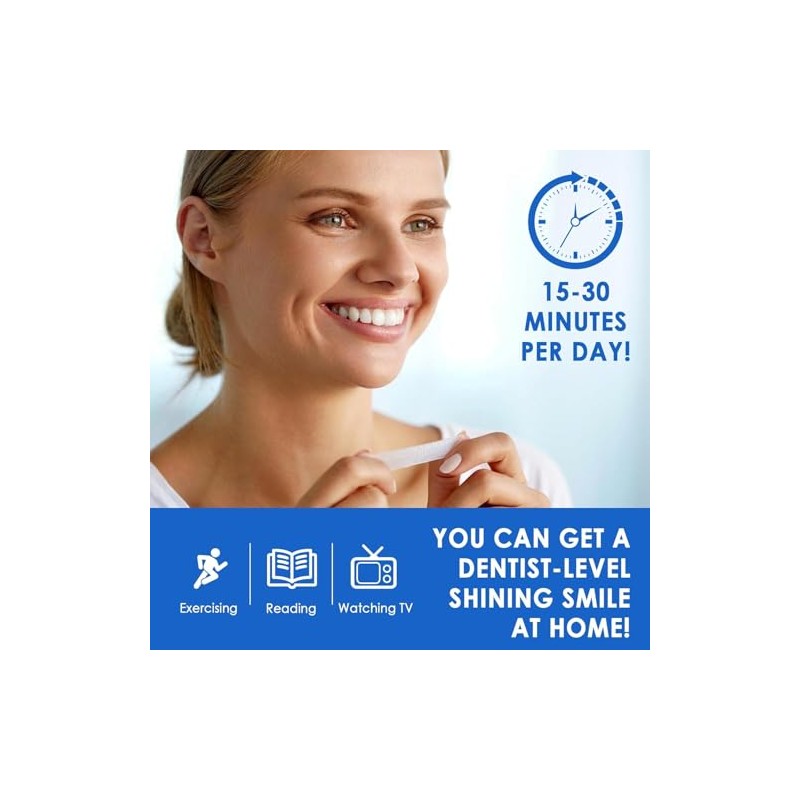 MYDEAR Tiras Blanqueadoras Dientes,28 Piezas Whitening Strips profesional blanqueador dental,