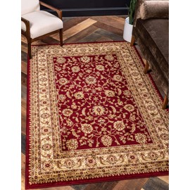 Unique Loom Voyage Collection Traditional Oriental Classic Intricate Design Area Rug, 2' 7" x 12' Runner, Red/Gold
