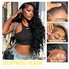 SupWig Deep Wave Human Hair Wig, 13x4 HD Lace Front
