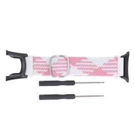 Weave Nylon Watch Band Washable Adjust Size Quick Release Watch Strap for Suunto Ambit 1 2 2S 2R 3 Sport 3 Peak Pink White