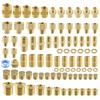 95PCS Brass Pipe Fittings Assortment Kit NPT Adapter,Hex Nipple,Hex Coupling,Reducer