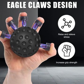 Forearm Trainer, Finger Trainer, Finger Grip Strengthener, Grip Strengthener Trainer for Muscle Training with 3 Tensioners, Finger Grip Strengthener for Musicians, Athletes, Boxers, People with Weak