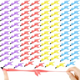 Sratte 150 Pcs Slingshot Flamingo Finger Toys Rubber Stretchable Flamingo Finger Slingshot Flying Toys for Kids Flamingoes Game Party Favors Carnival Birthday Goodie Bag Stuffers Novelty Gag Gifts
