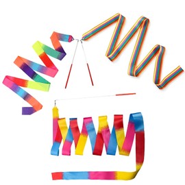 ZEACCT Pack of 3 children's dance bands, children's dance bands, children's gymnastics bands, adult bands, circus bands, rhythmic gymnastics bands, suitable for fitness training