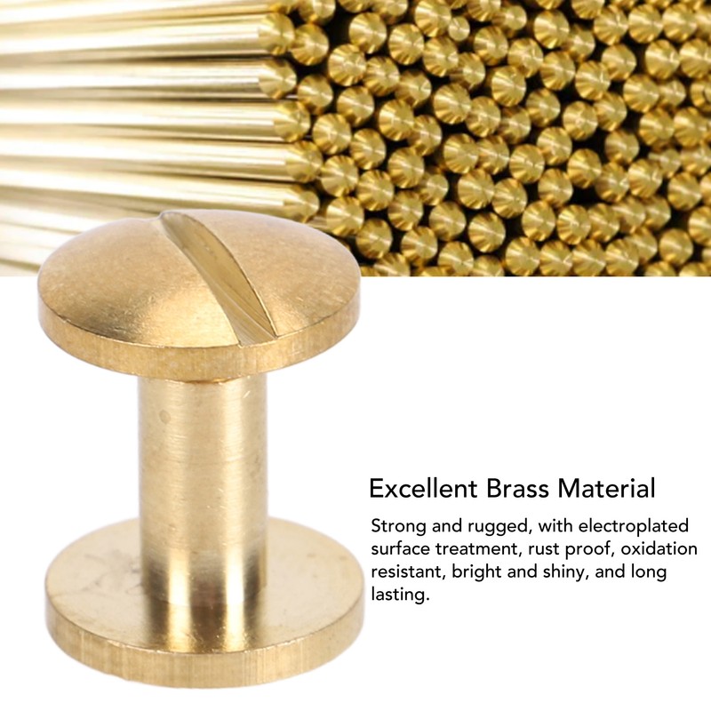 50 Set Leather Fasteners Kit Rivets for Binding Belt Strap