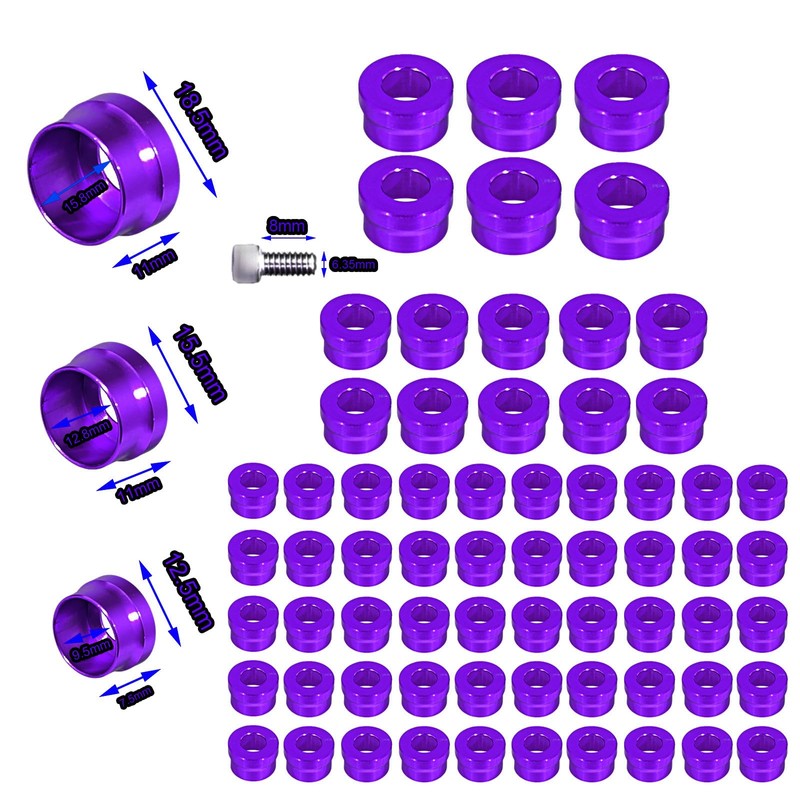 66X Motorcycle Engine Bolt Topper Caps Cover Compatible with for