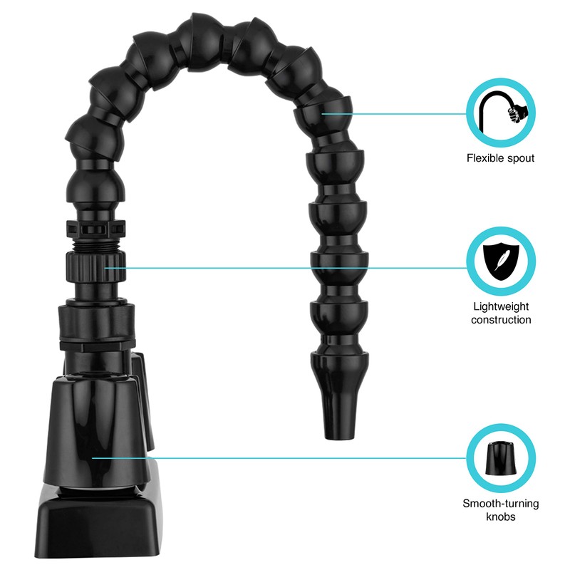 Dura Faucet RV Exterior Quick Connect Faucet with 360-Degree Flexible