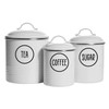 Tea Coffee Sugar Circle Modern Design Kitchen Jar Canister Labels