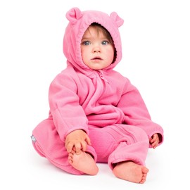 Jan & Jul Baby Girls Cute and Cozy Fleece Suit (Watermelon Pink, 6-12 Months)