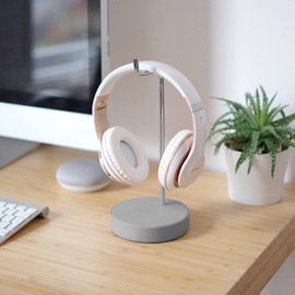 Stackers Pebble Grey & Chrome Headphone Stand