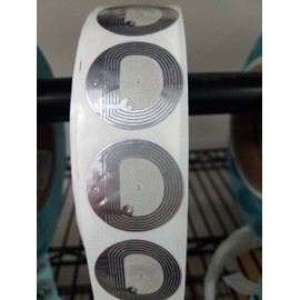 8.2MHz Round Clear 33mm Size RF Label Compatible w/Checkpoint® Systems, 2K per roll