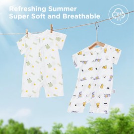 Unisex Baby Short Sleeve Romper Cute Infant Newborn Jumpsuit 18-24 Months, Dinosaur