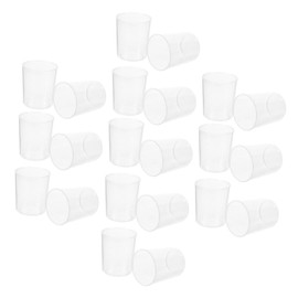 CAXUSD 30Pcs Clear Lab Measuring Cups Graduated Beakers for Science Experiments Material Easy to Read Scale for Classroom and Laboratory Use