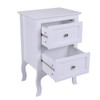 DESIGNSCAPE3D White Country Style 2-Tier Nightstand Set of 2, Large