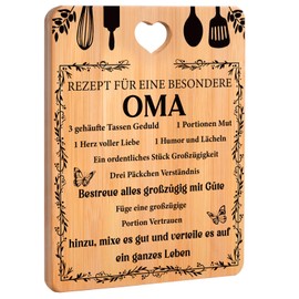 Apjielop Grandma Gift - Bamboo Chopping Board, Gift Ideas for Grandma, Birthday Gifts for Grandma from Daughter/Son, Gifts for Grandma Recipe for a Special Grandma