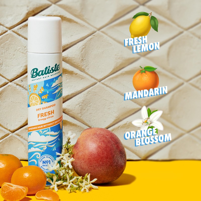 Batiste Dry Shampoo, Fresh Fragrance, Refresh Hair and Absorb Oil