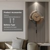 FIXNEO Large Wall Clocks Decorative with Temperature Display℃, Silent Unique