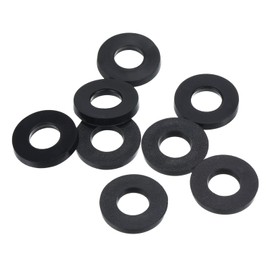 PATIKIL M8 Rubber Flat Washers 8mm ID 16mm OD 2.2mm Thick Seal Spacer Gasket Ring for Faucet Pipe Water Hose Fastener Bolts Black