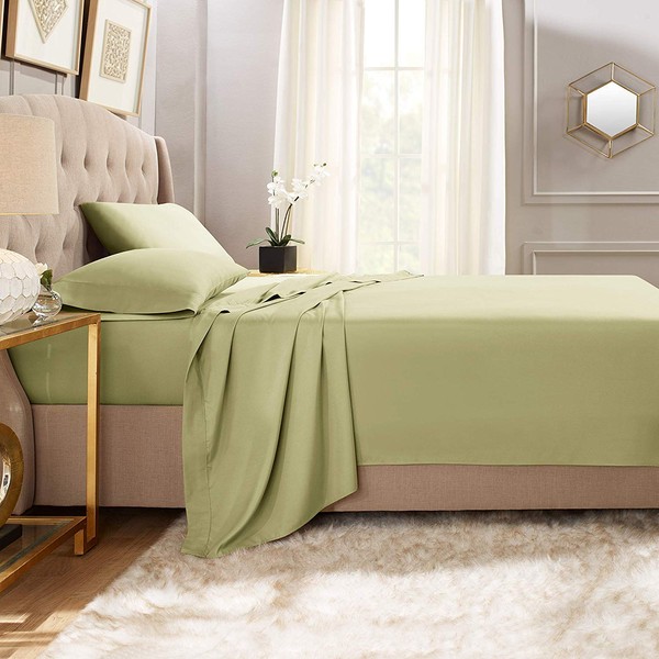 RRlinen 4-Piece Bed Sheet Set - Deep Pockets 15 Inches
