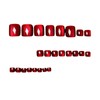 24 PCS Stick on Toenails Cat Eye Red, False Toe