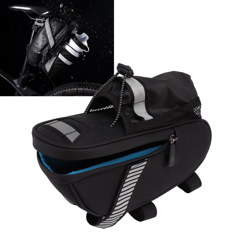 Bike Saddle Bag Waterproof Large Space Polyester PU Bike Under
