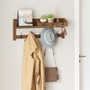 AMBIRD Wall Hooks with Shelf, 26.57 Inch Entryway Wood Coat