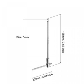 sourcing map 5mm Sliding T-Handle Hex Key Wrench for Fast Spinning, CR-V Steel